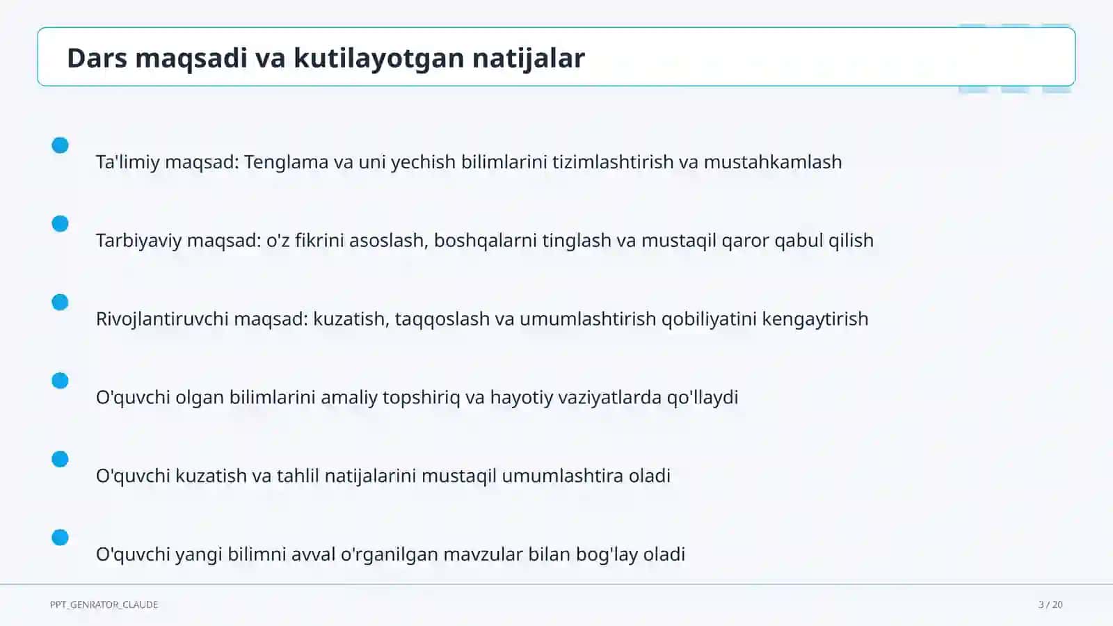 Tenglama va uni yechish (5-sinf) 3