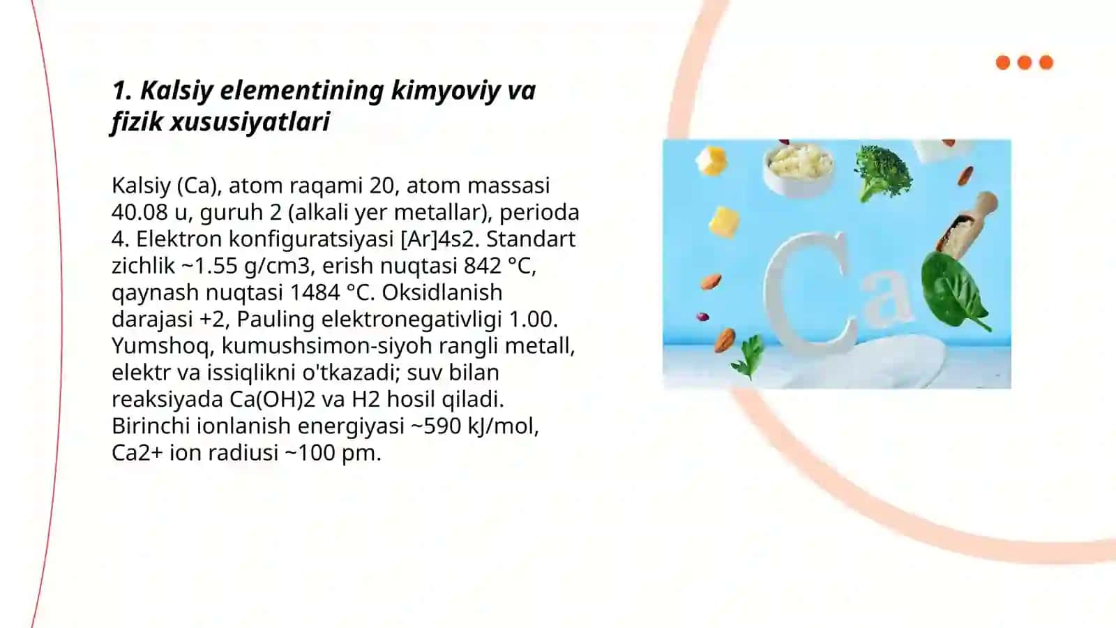 Kalsiy elementi haqida ma’lumot uning farmasevtika va tibbiyotdagiahamyati 3