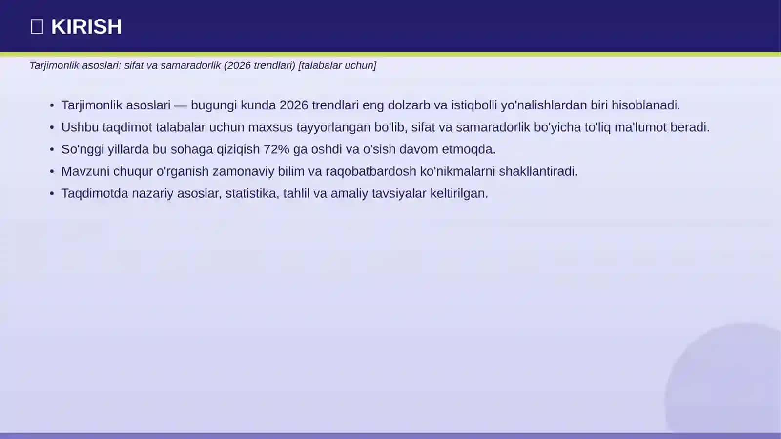 Tarjimonlik asoslari: sifat va samaradorlik (2026 trendlari) 3