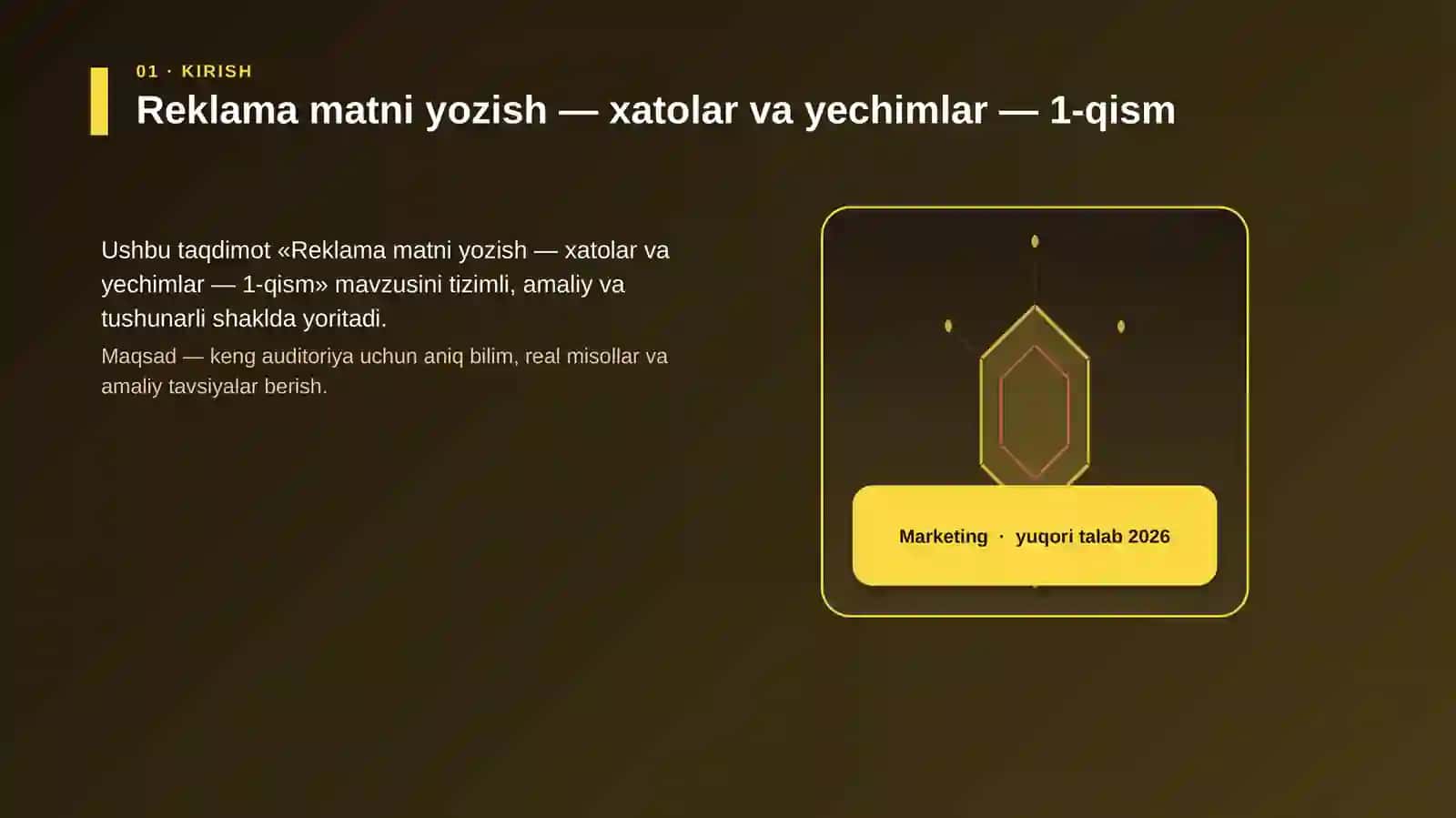 Reklama matni yozish — xatolar va yechimlar — 1-qism 3