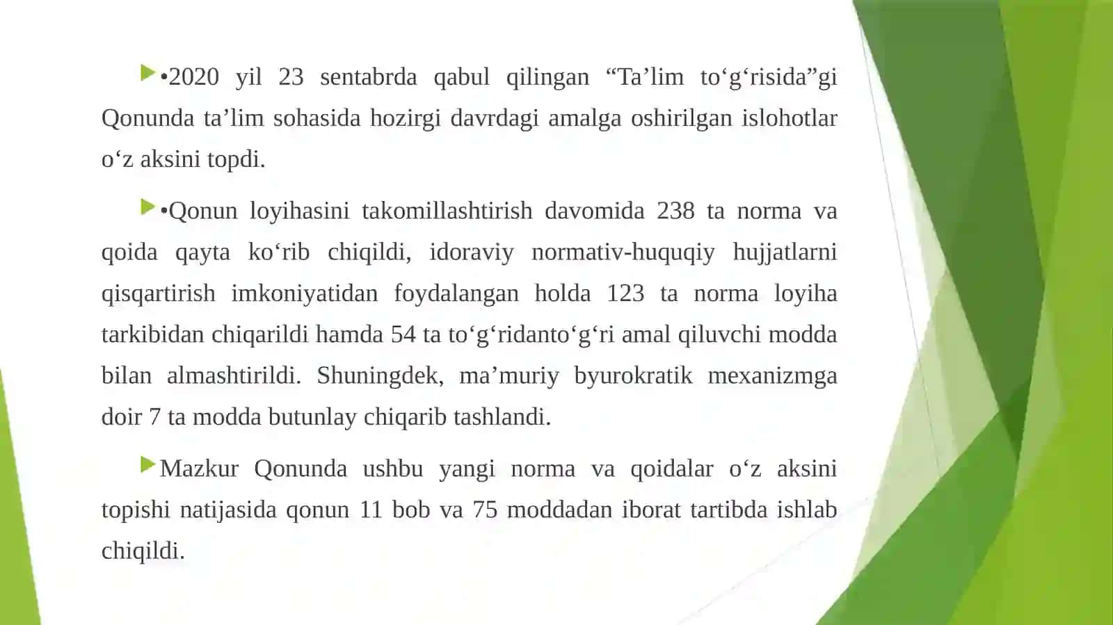 Ta'lim tog'risidagi qonun 3