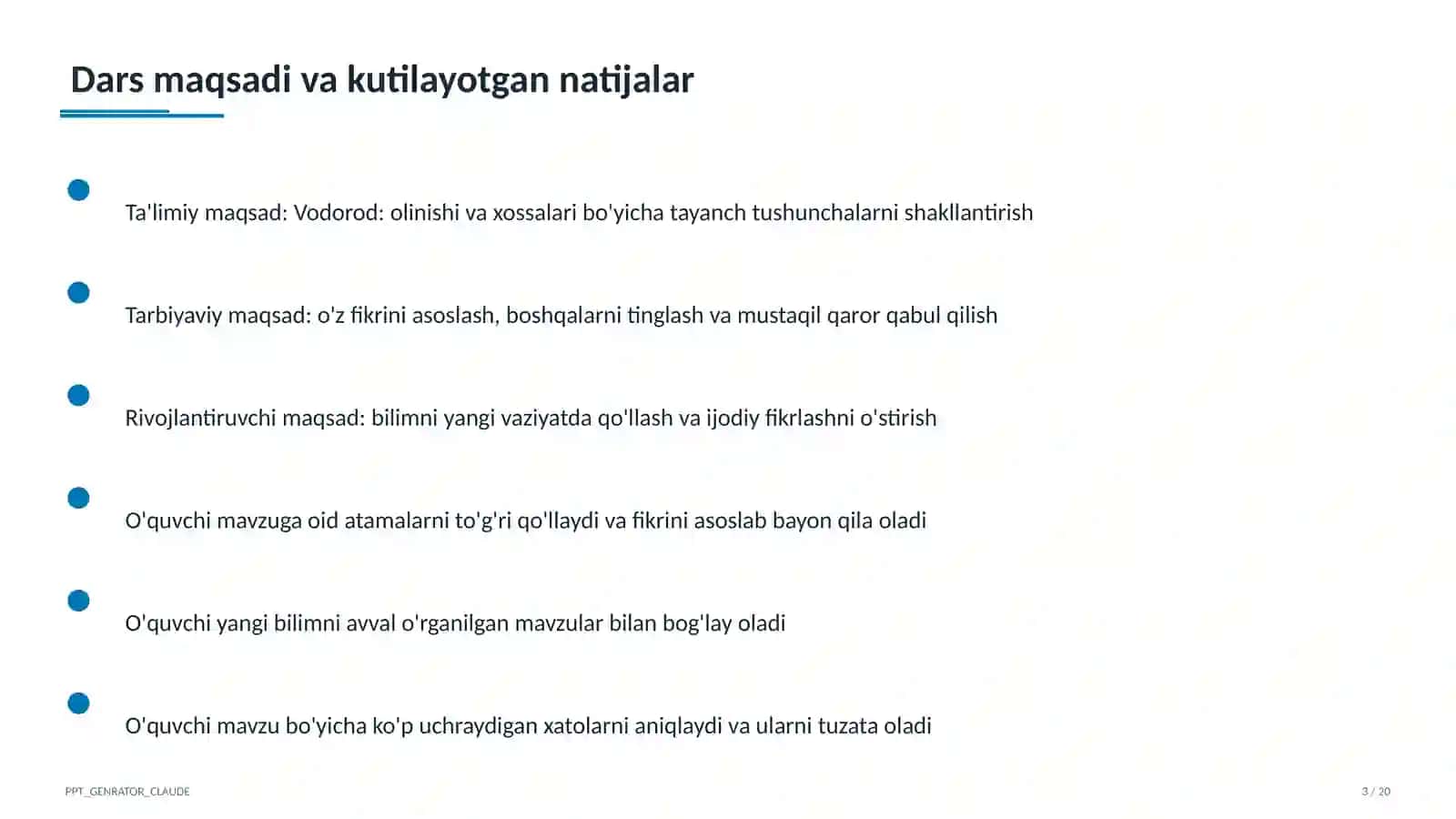 Vodorod: olinishi va xossalari (7-sinf) 3