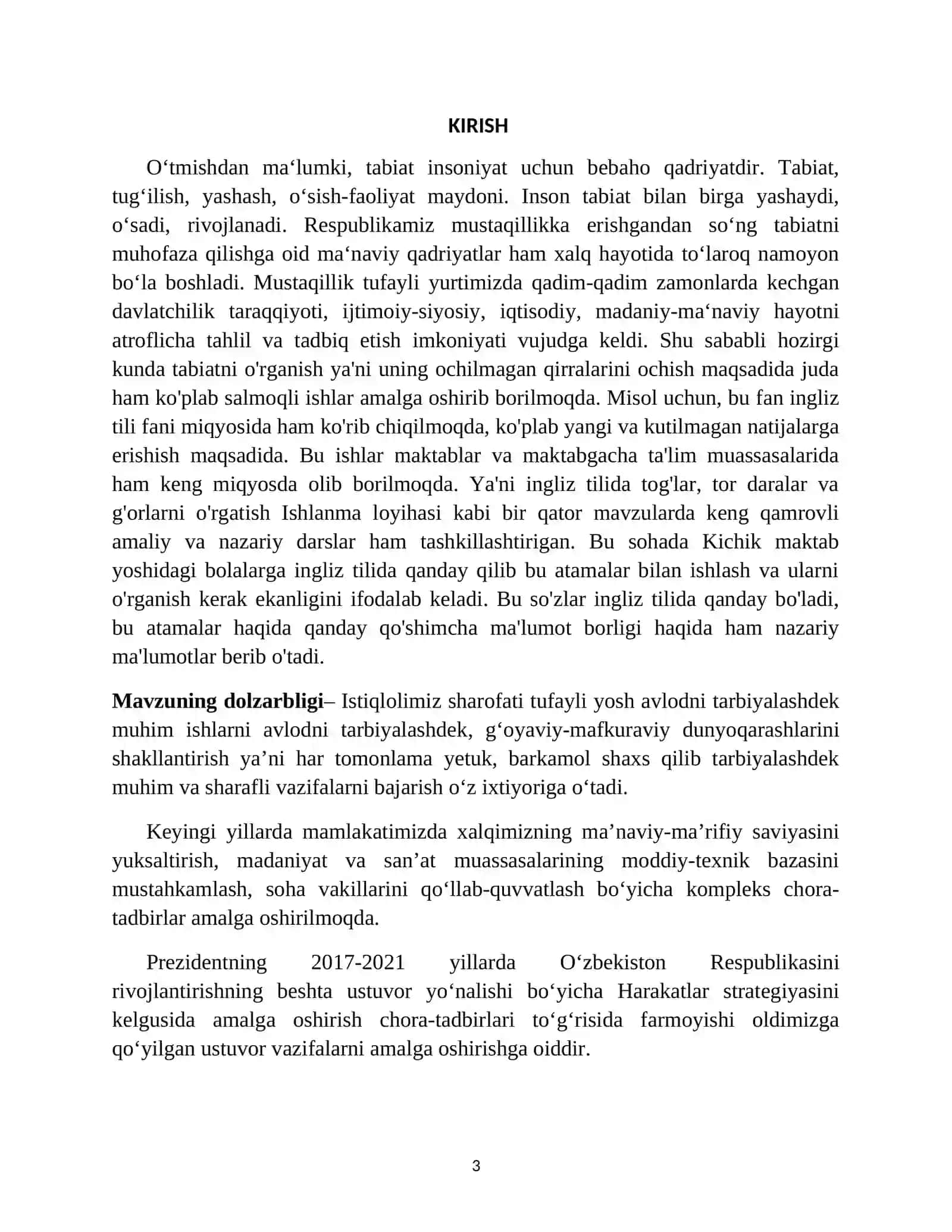 Ingliz tilida hayvonot olamini oʻrgatish ishlanma-loyihasi 3