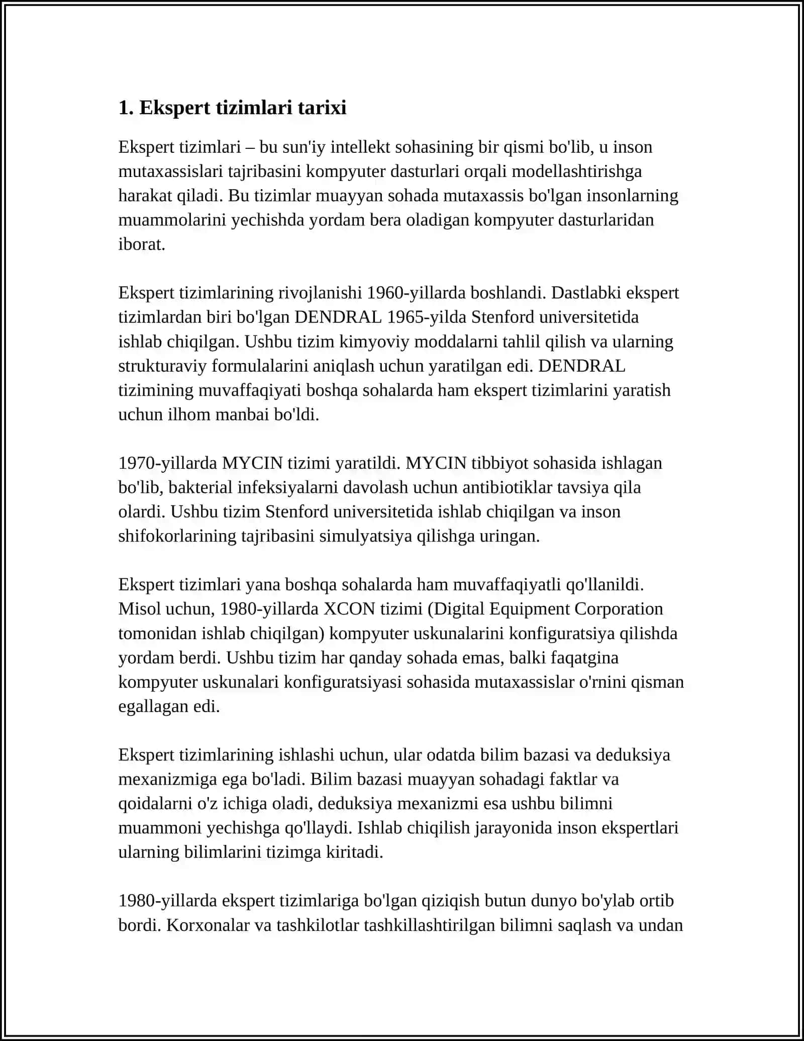 EKSPERT TIZIMLARI 3