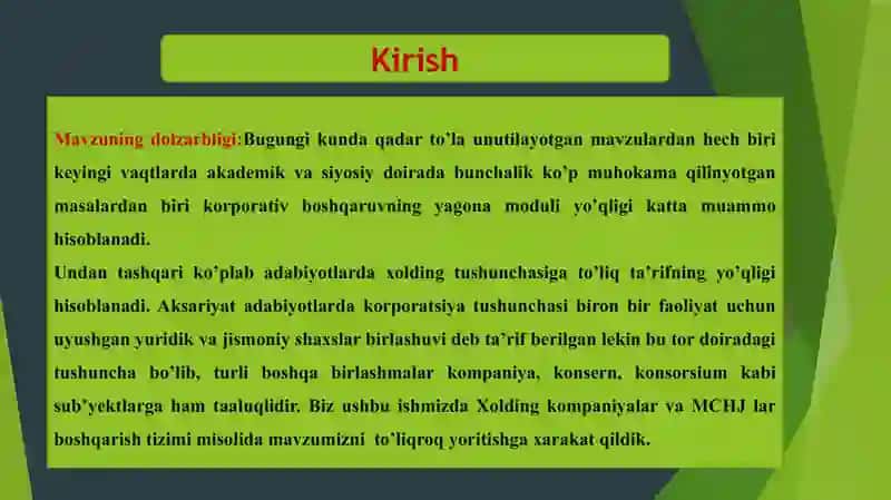 Korporativ xususiyatlar va tadbiqiy birkorlik modellari 3