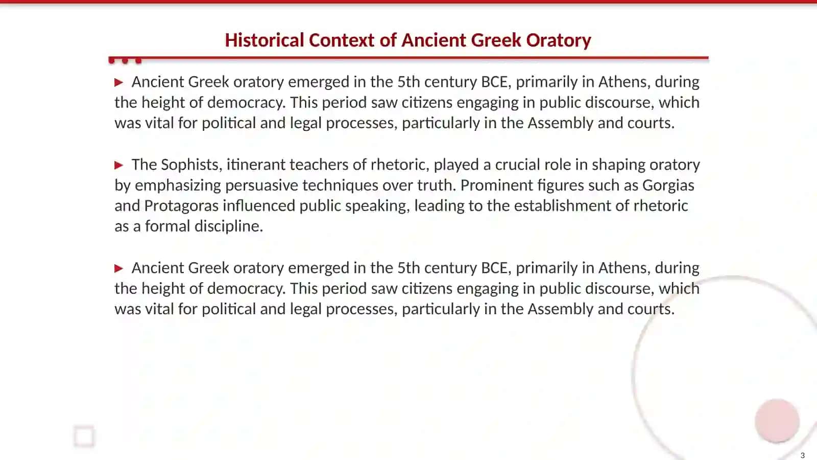 Distinctive Features of Ancient Greek Orators 3