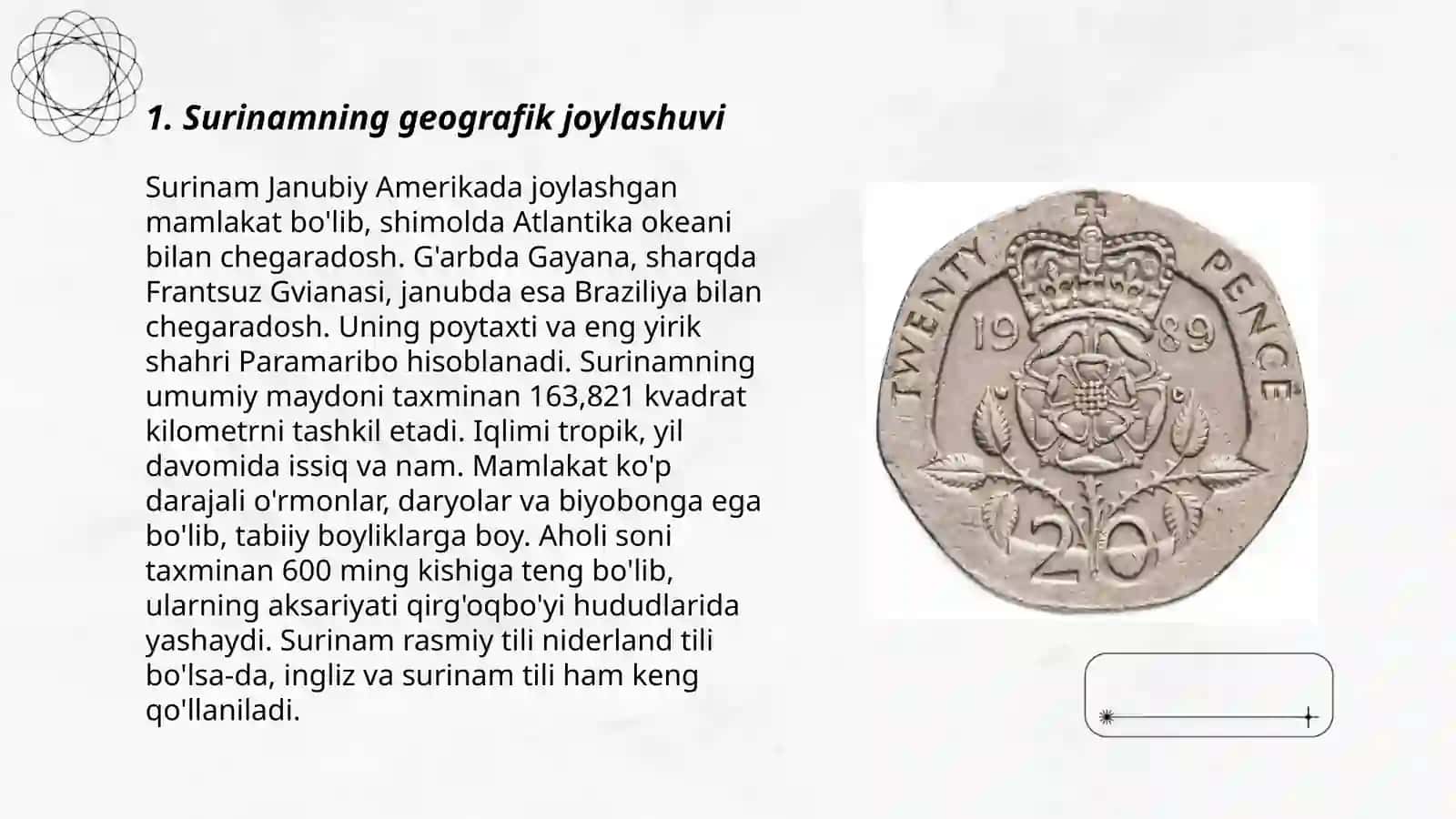 Surinamning geografik joylashuvi, kapitali va iqtisodiy aloqalari 3