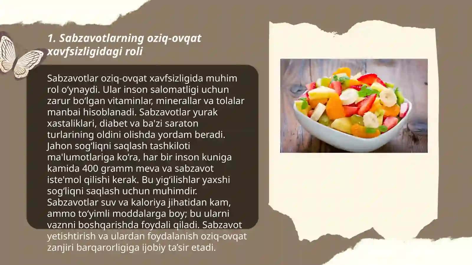 Sabzavotlar va mevalar 3