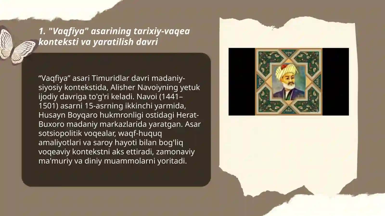 Vaqfiya asariga tasnif 3