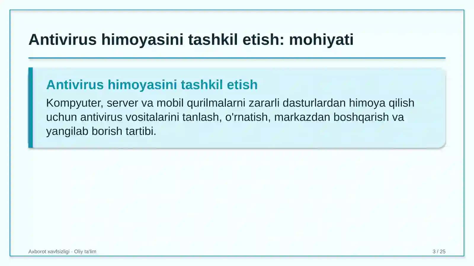 Kollejlarda antivirus himoyasini tashkil etish 3