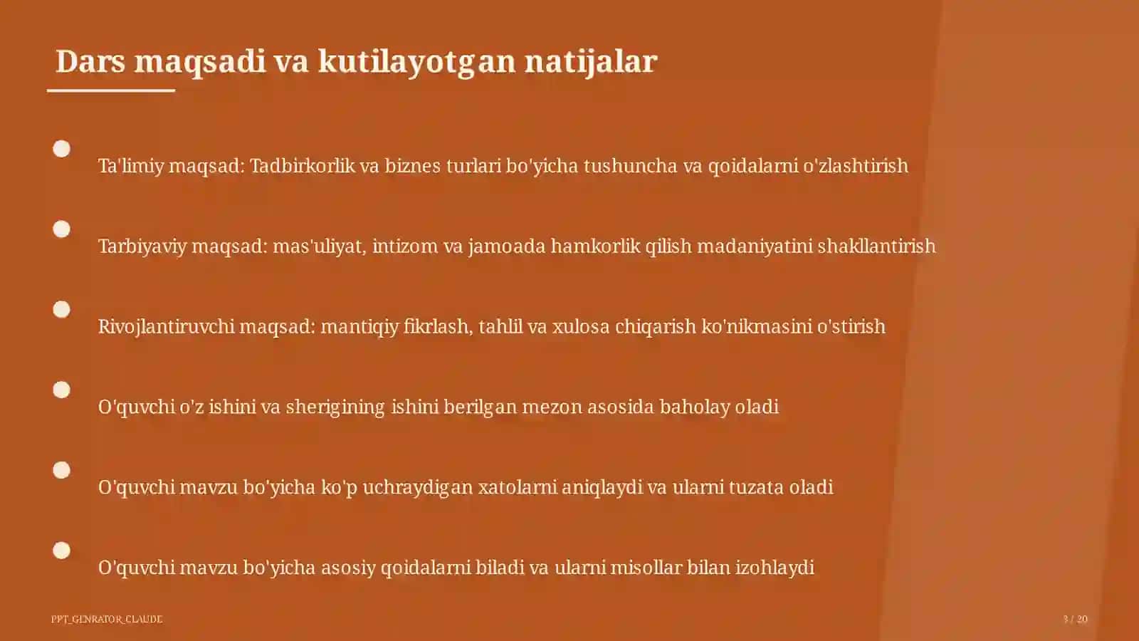 Huquq va iqtisodiyot asoslari (9–11) — o'qituvchilar uchun 3