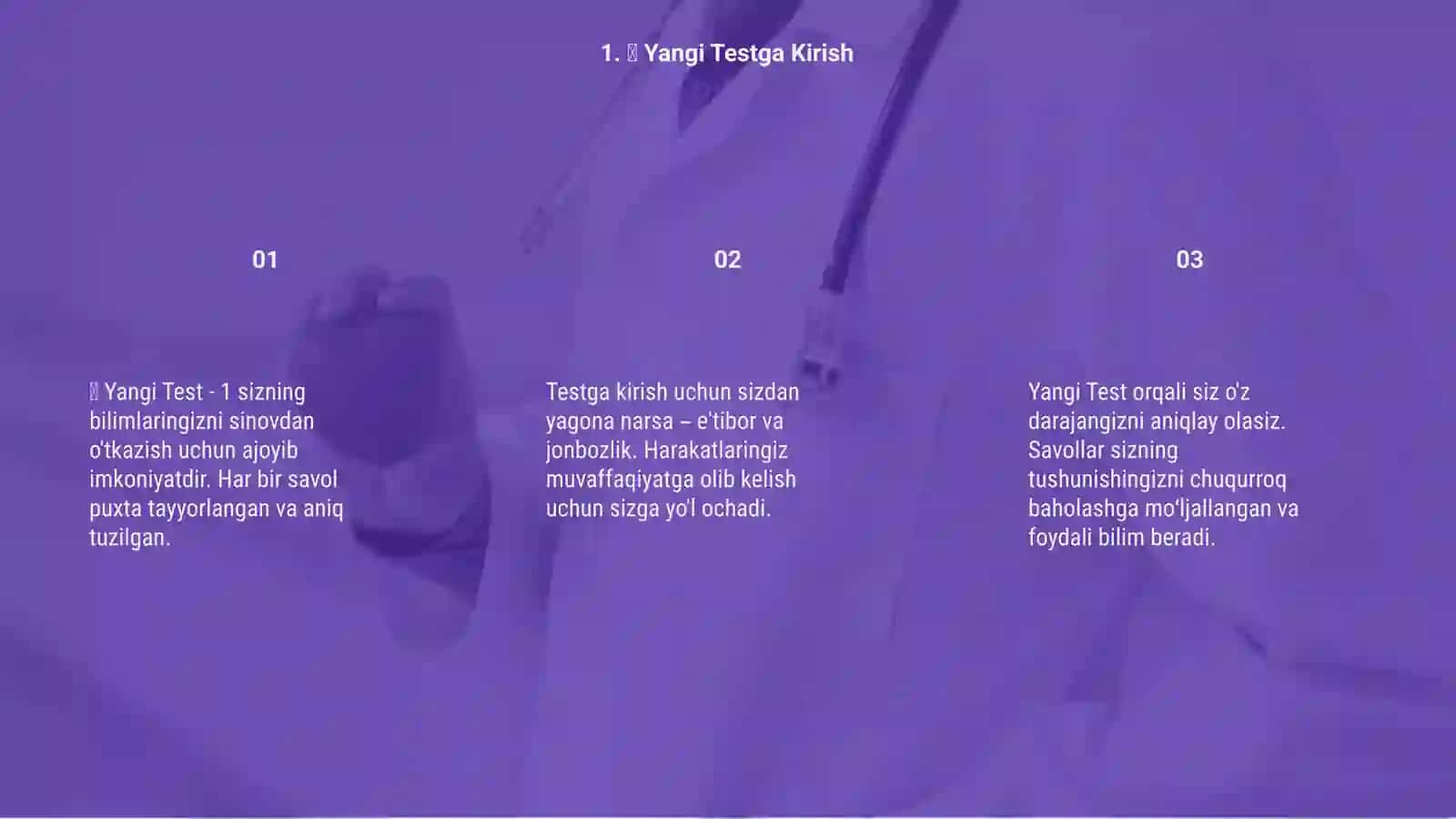 💠 Yangi Test 3