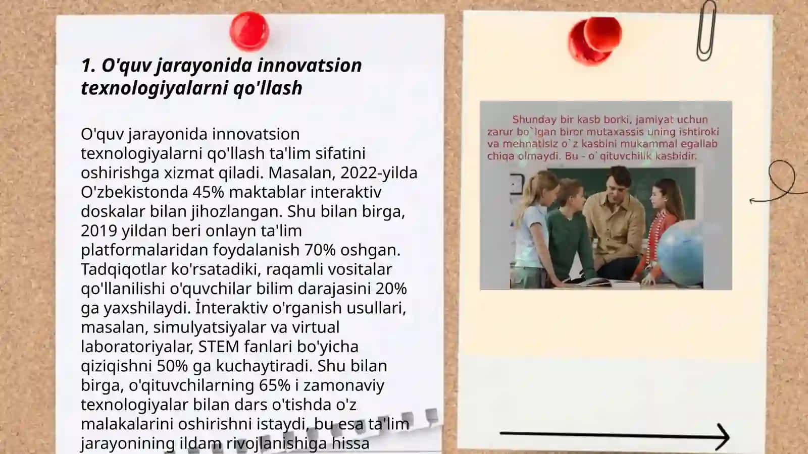 O'quv jarayonida innovatsion texnologiyalarni qo'llash 3