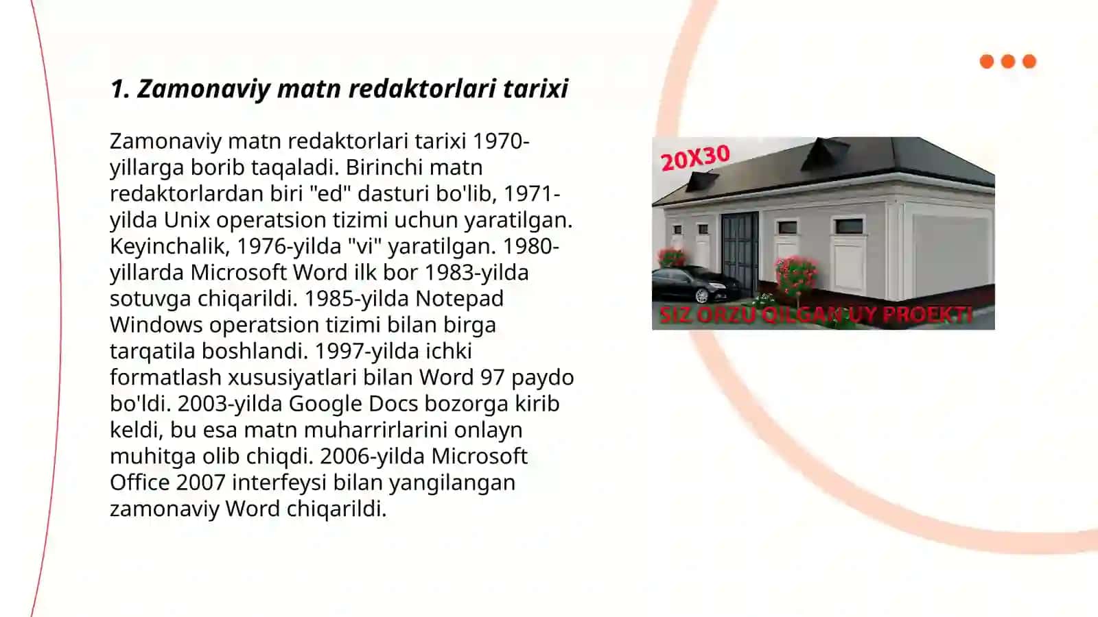Zamonaviy matn redaktorlari 3