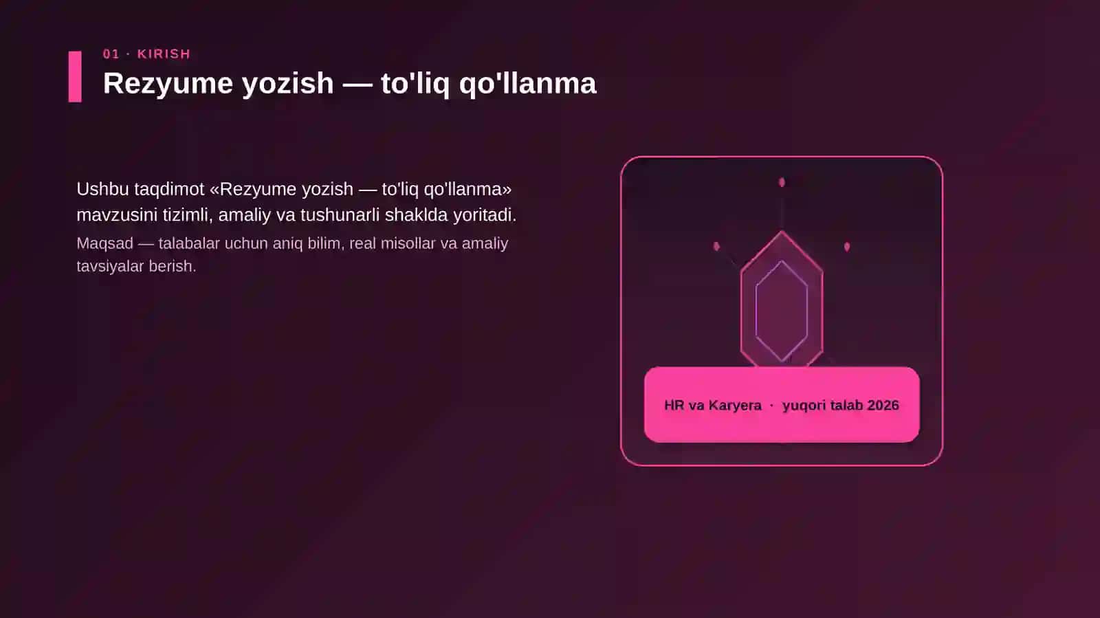 Rezyume yozish — to'liq qo'llanma 3