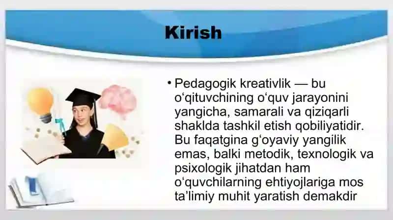 Taʼlimiy faoliyat ishlanmalar tuzishda pedagogning kreativligi 3