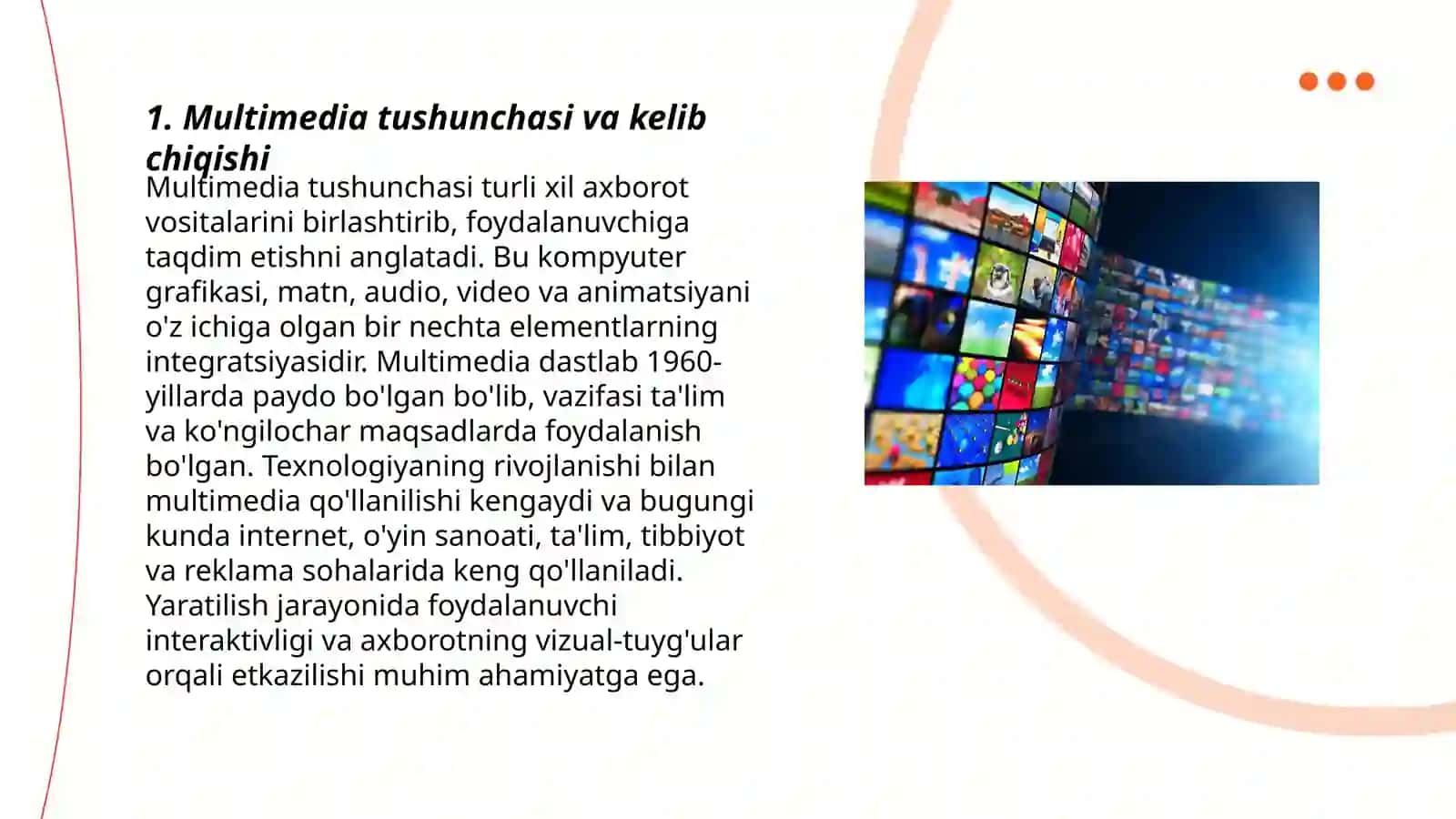 Multimedia kelib chiqishi va rivojlanishi 3