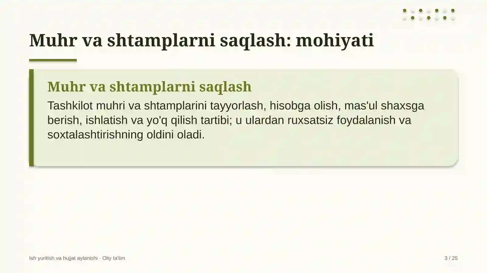 Avtomobil transportida tashkilot muhri va shtamplarini saqlash 3