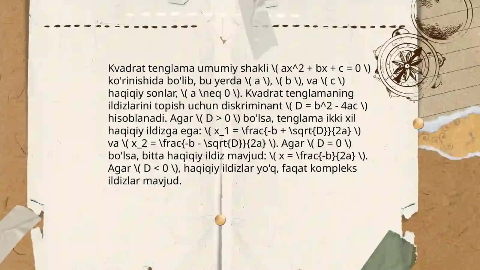 Kvadrat tenglama 3