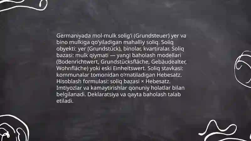 Germaniyada mol-mulk soligʻi 3