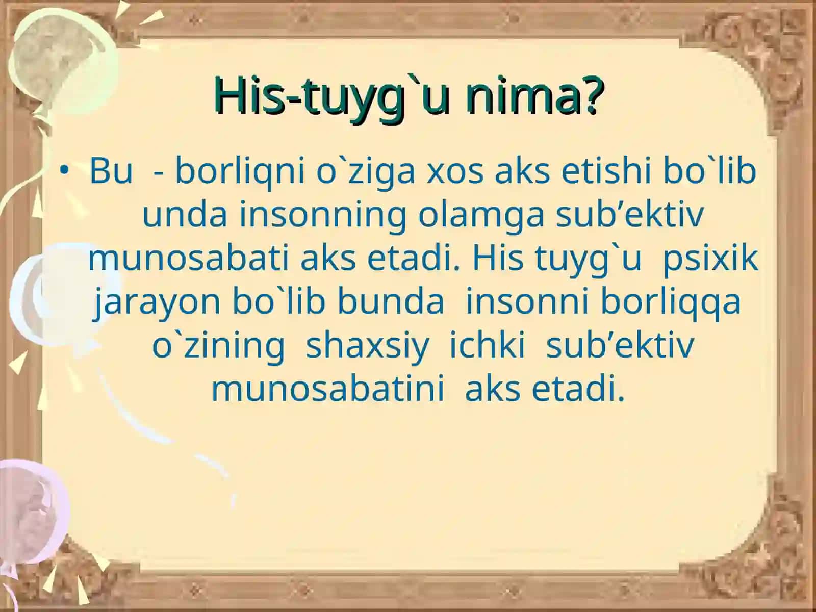 Emotsiyalar 3