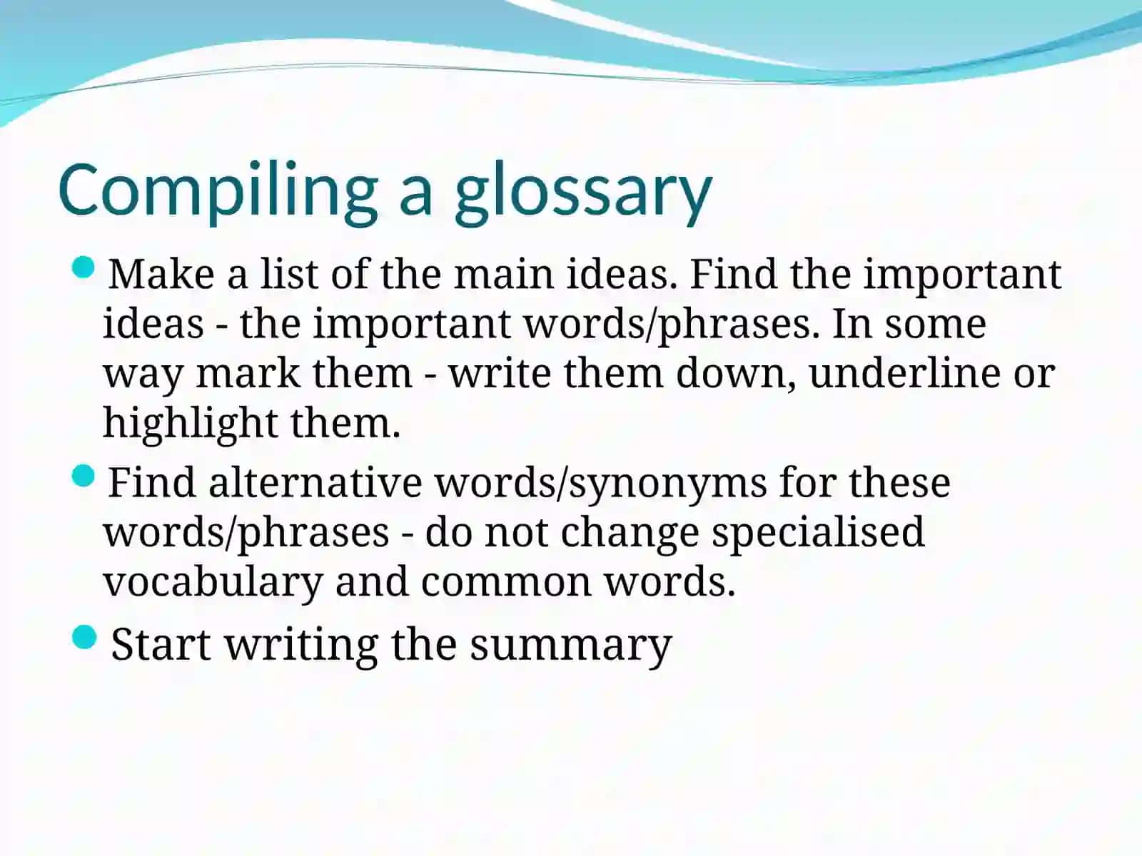 Reading for general understanding 3
