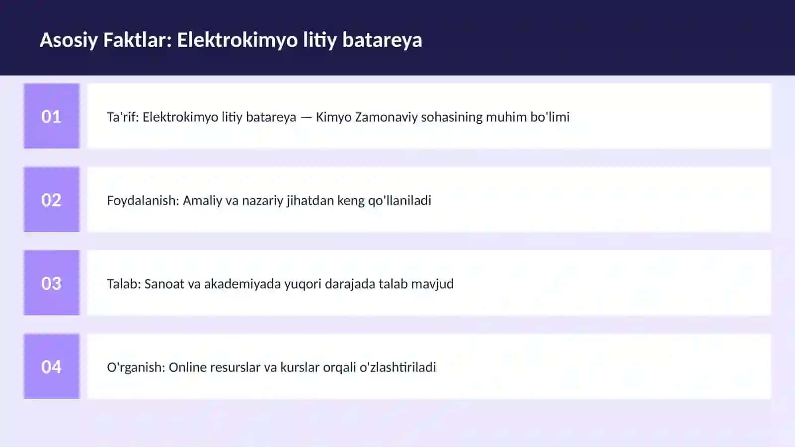 Elektrokimyo litiy batareya 3