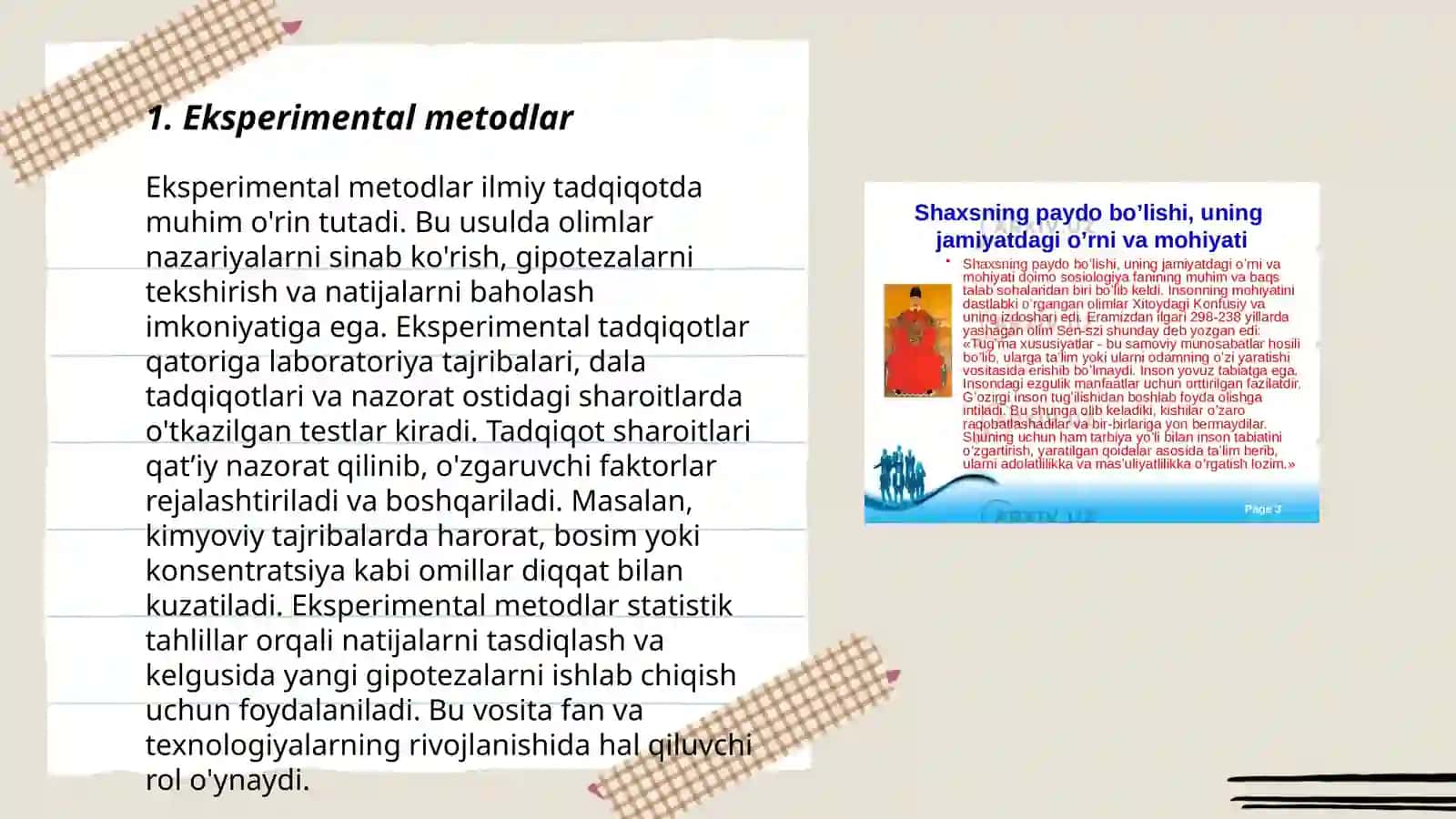 Psixik jarayonlarning shakllanishi va hukum surishini tekshirishning obyektiv metotlari 3