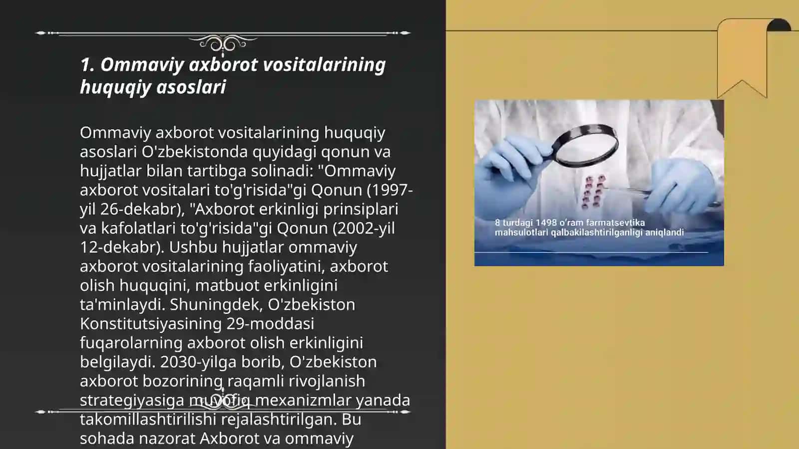 Ommaviy axborot vositalarining huquqiy asoslari 3