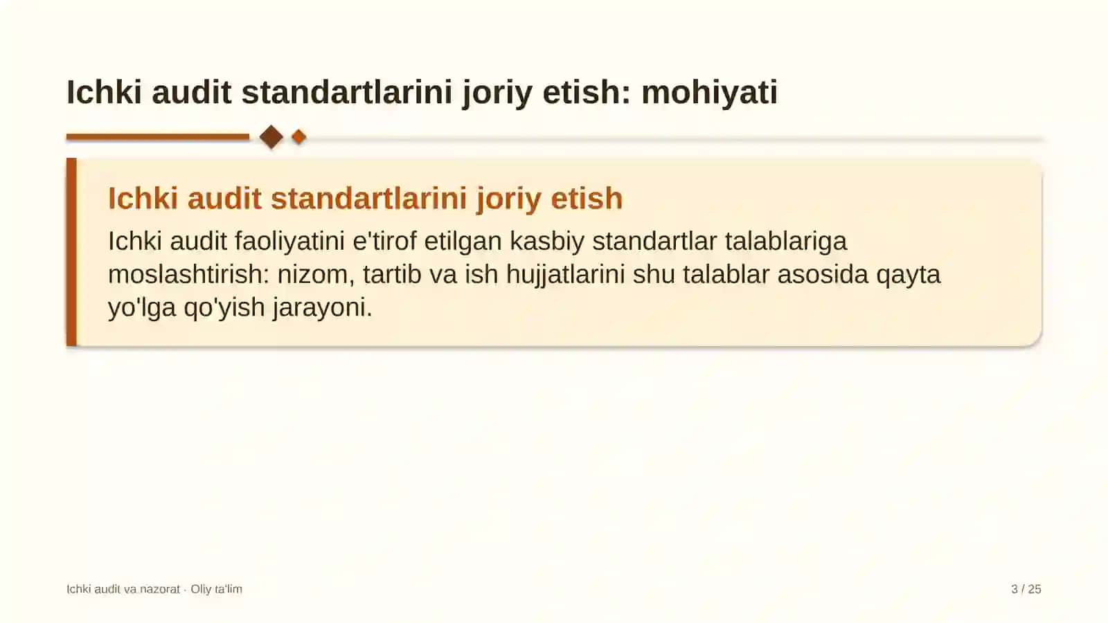 Ichki audit va nazorat · Oliy ta'lim 3
