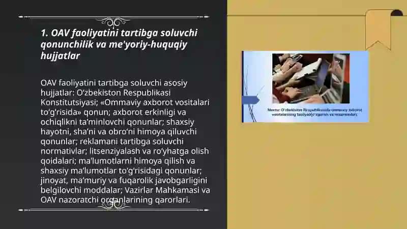Oʻzbekiston Respublikasida ommaviy axborot vositalarining faoliyati 3