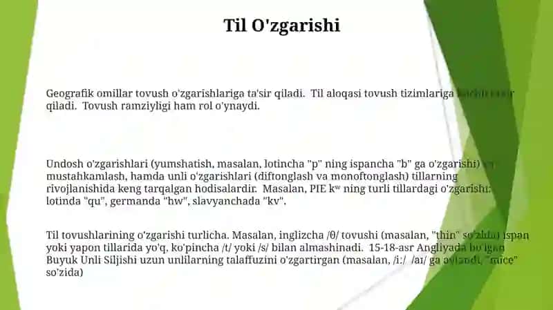 Fonetik O'zgarishlar Mexanizmlari 3