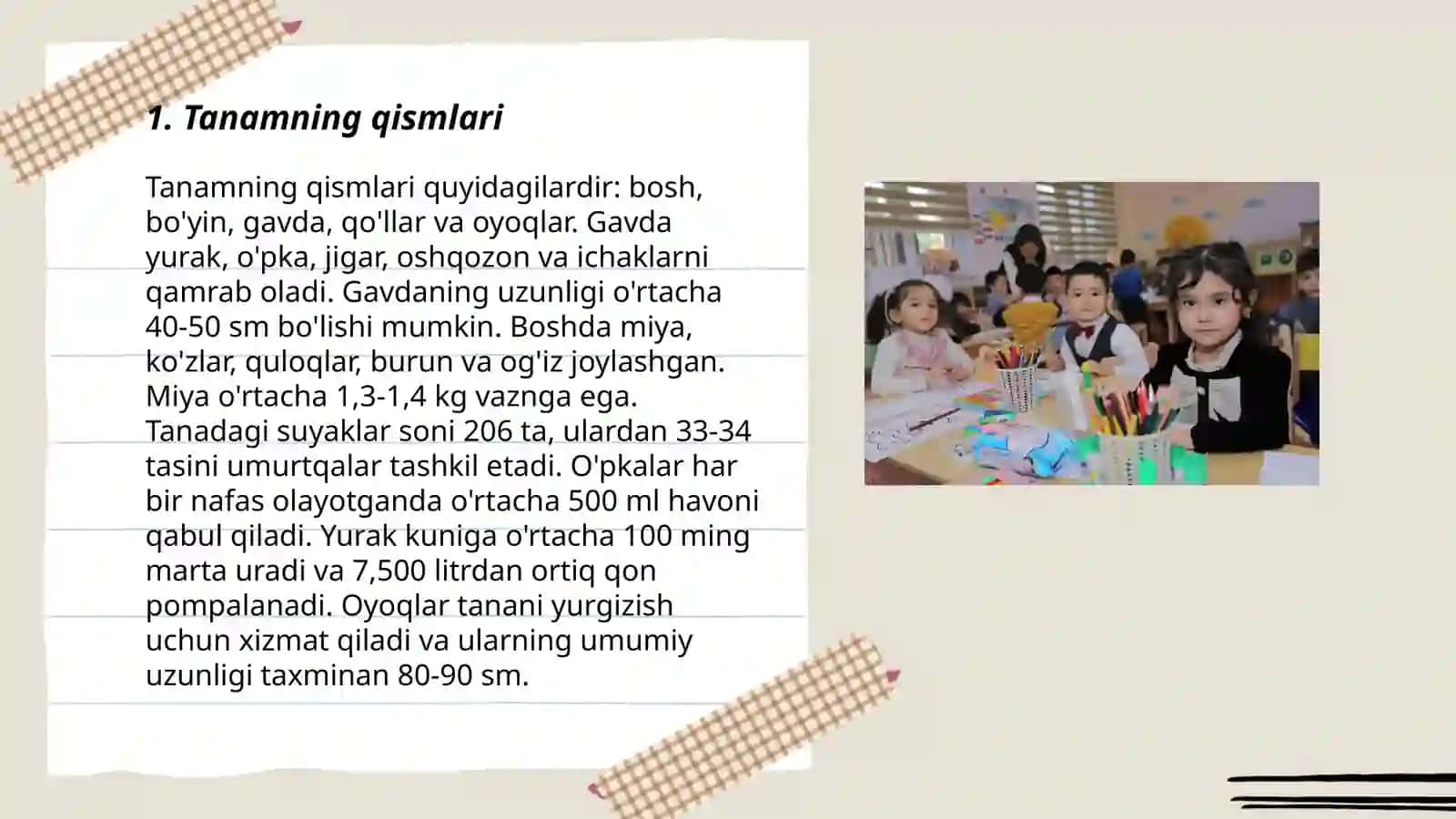"Men va mening tanam" mavzusi 3