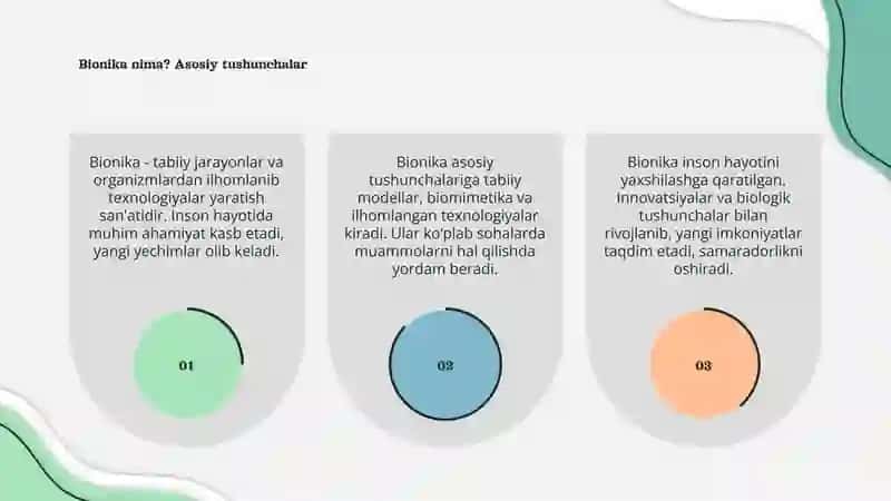 Bionika asoslari va uning inson hayotidagi oʻrni 3