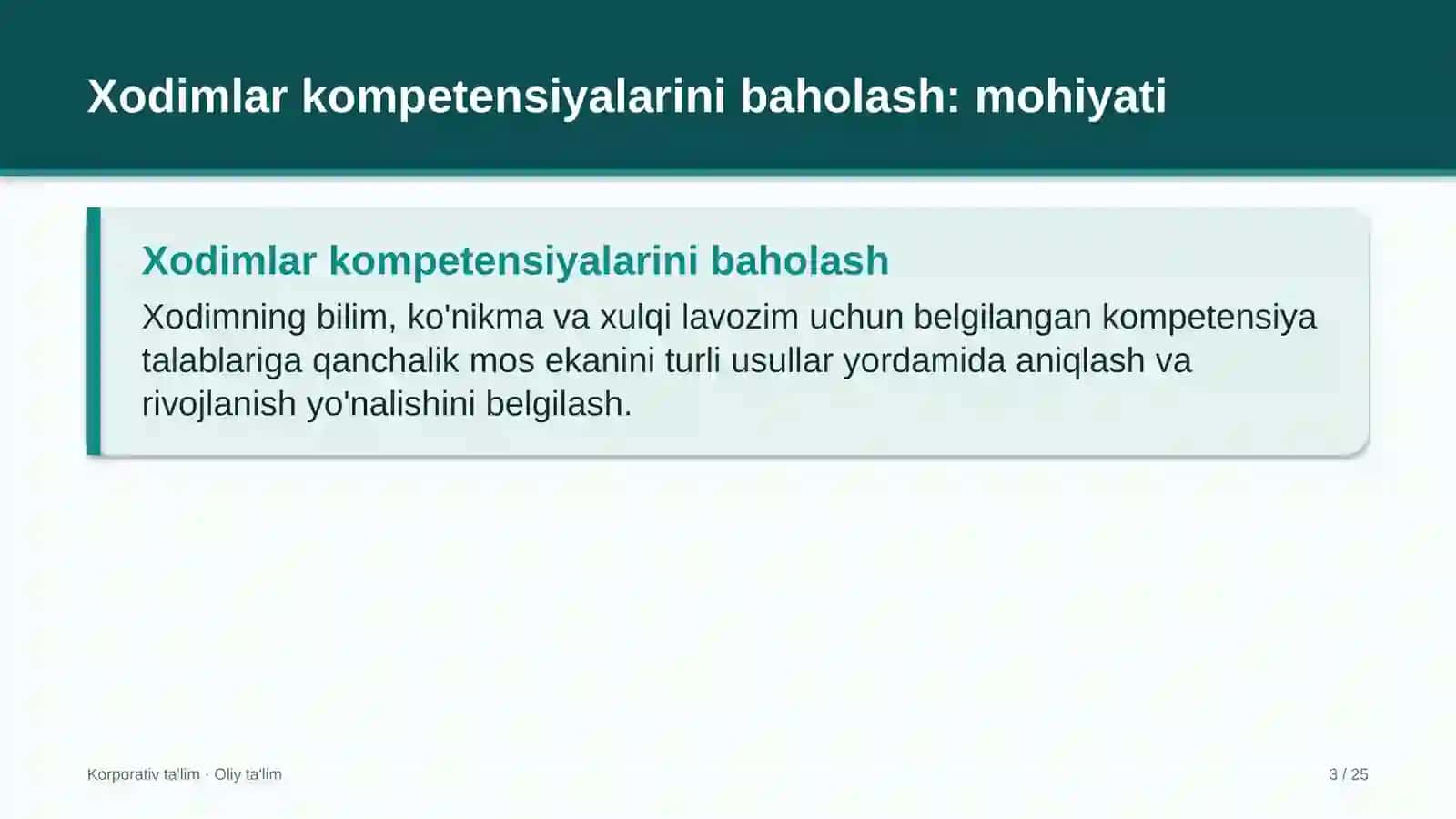 Dori vositalari ulgurji savdosida xodimlarning kompetensiyalarini baholash 3