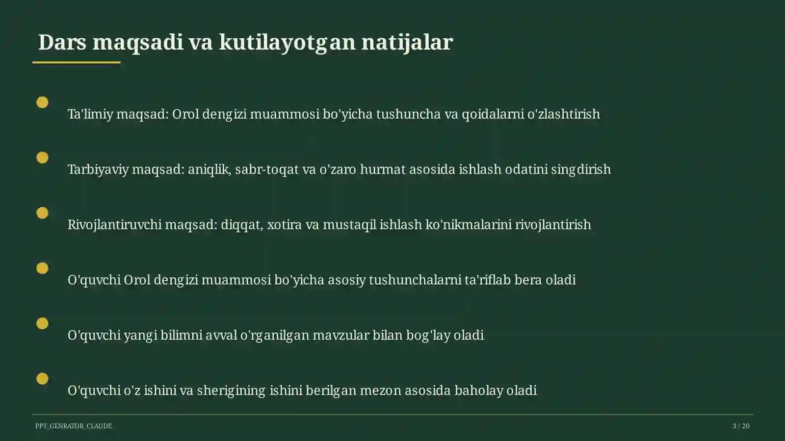 Orol dengizi muammosi (8-sinf) 3