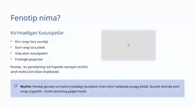 Genotip va Fenotip 3