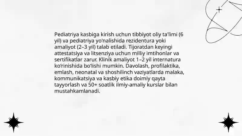 Pediatriya kasbiga oid maqolalar 3