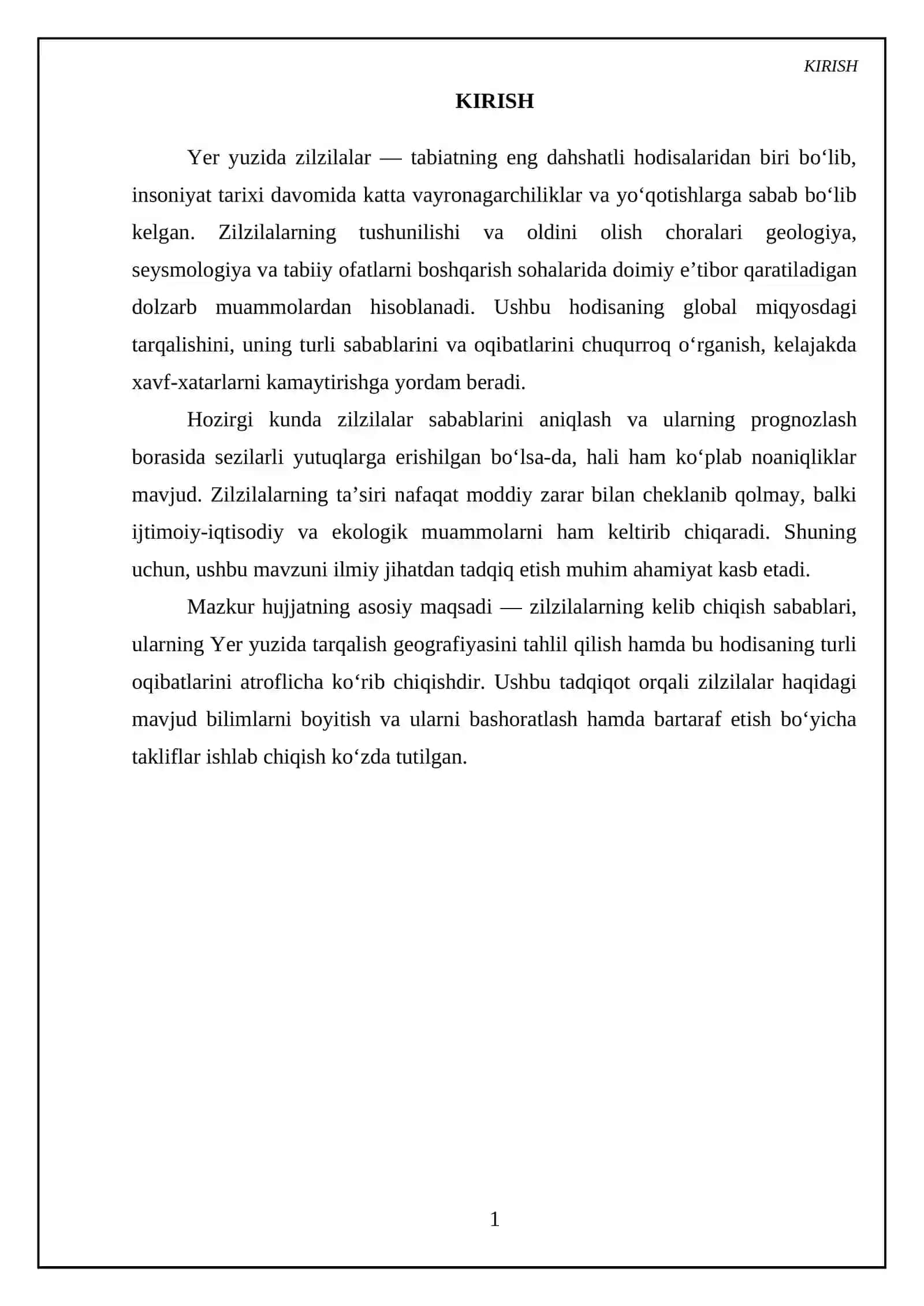 Zilzila, uning sabablari ya oqibatlari. Yer yuzida tarqalish geografiyasi 3