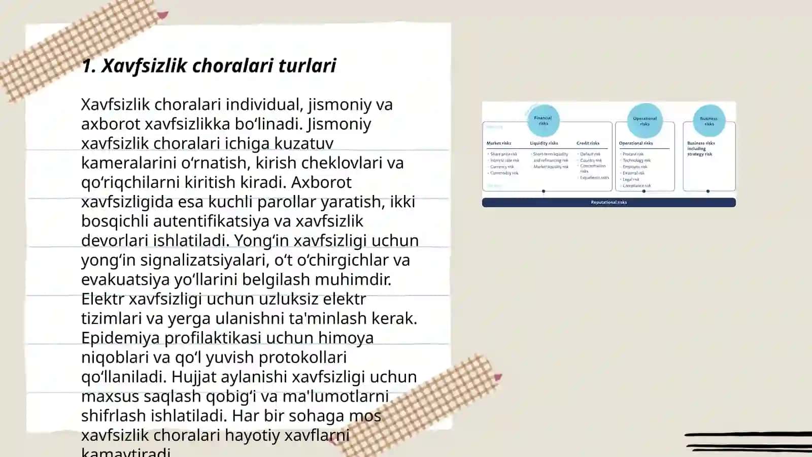 Xavfsizlik choralari va xavf xatarlarni baholash 3