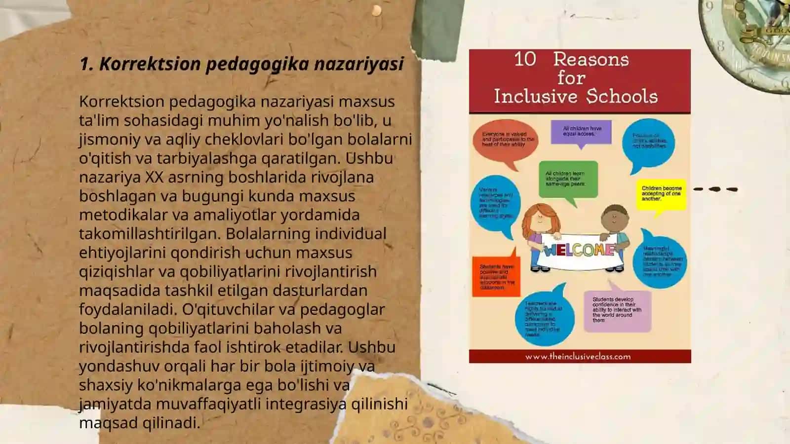 Korrektsion pedagogika asoslari.Inkluziv talim 3