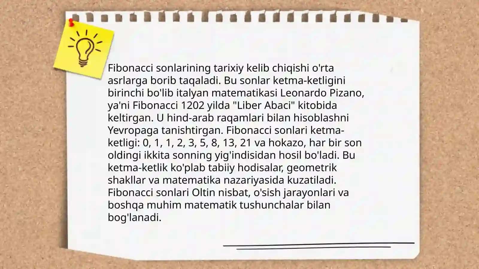 Fibonacci sonlari 3
