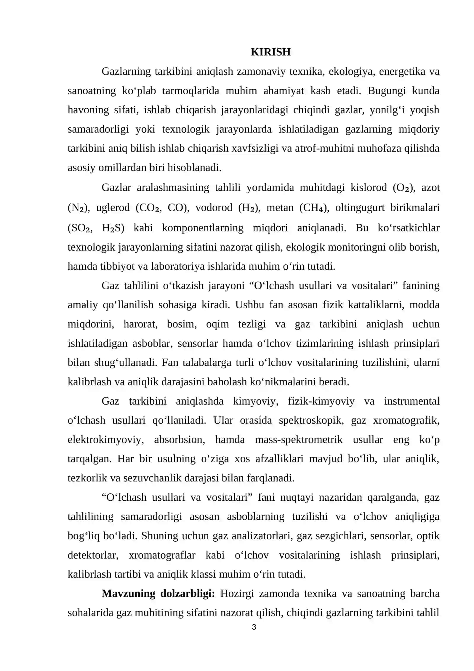 GAZLARNING TARKIBINI ANALIZ(TAHLIL) QILISH 3