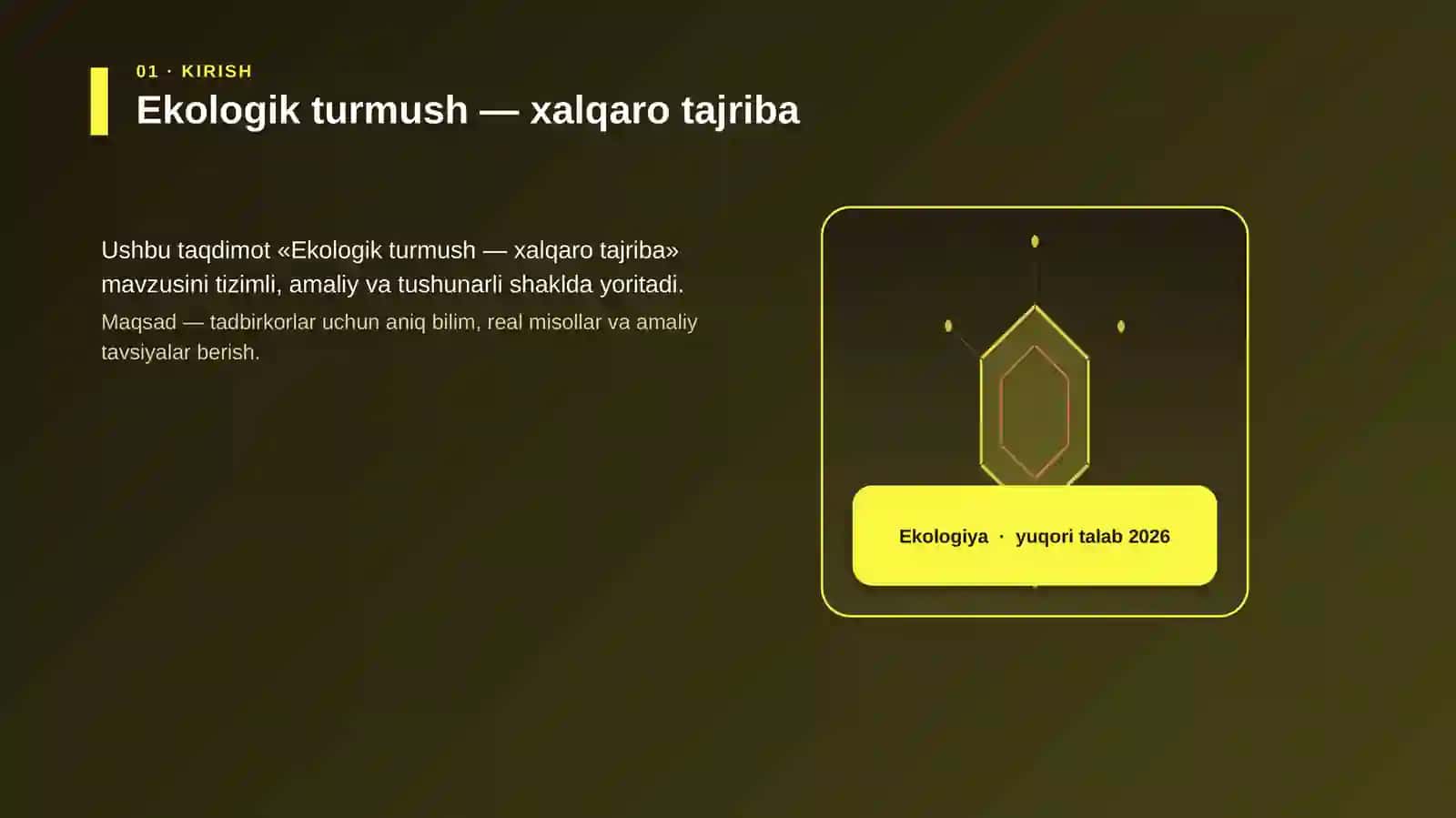 Ekologik turmush — xalqaro tajriba 3