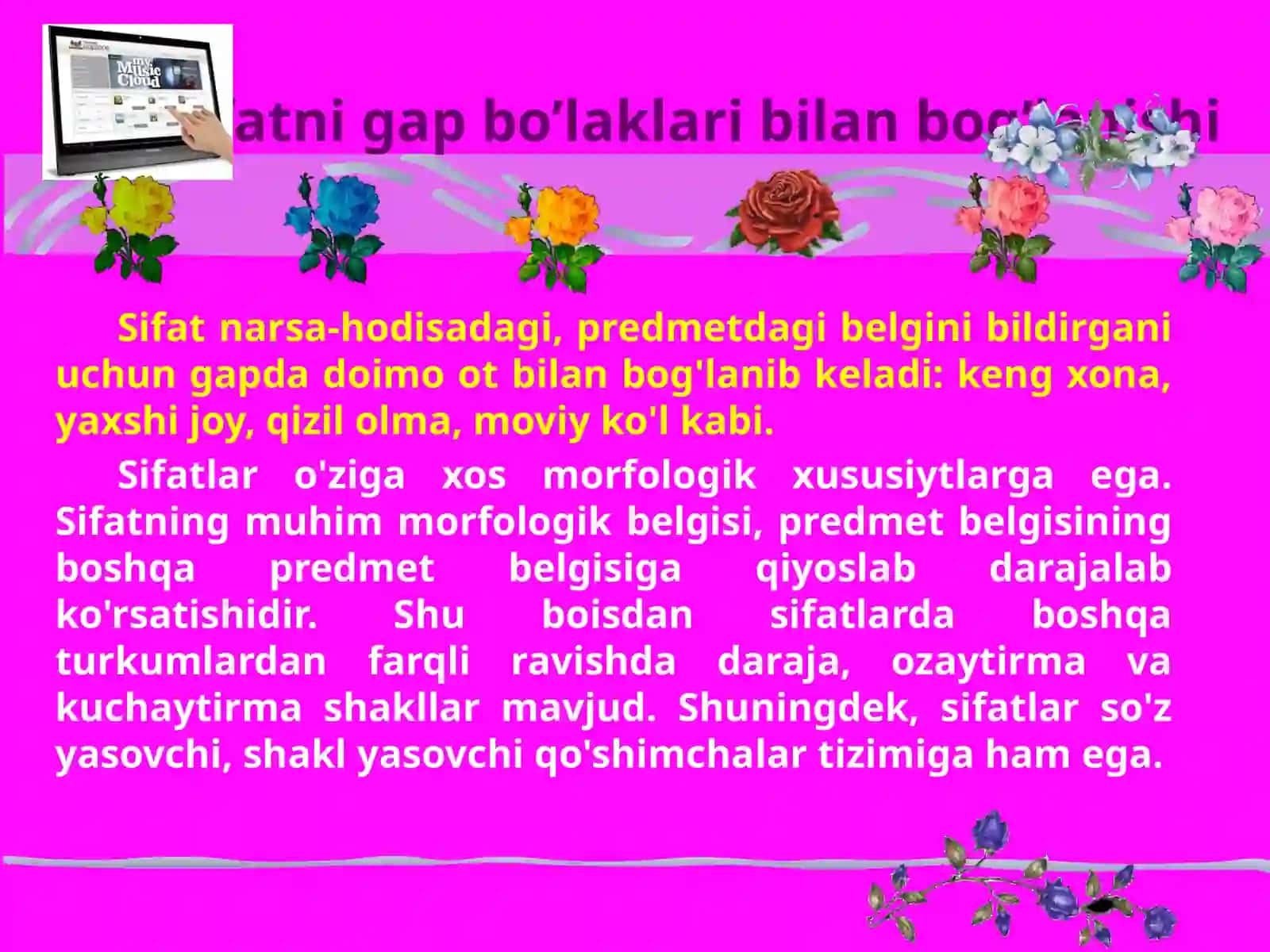 Sifat.Sifatningma'nosivagrammatikbelgilari 3