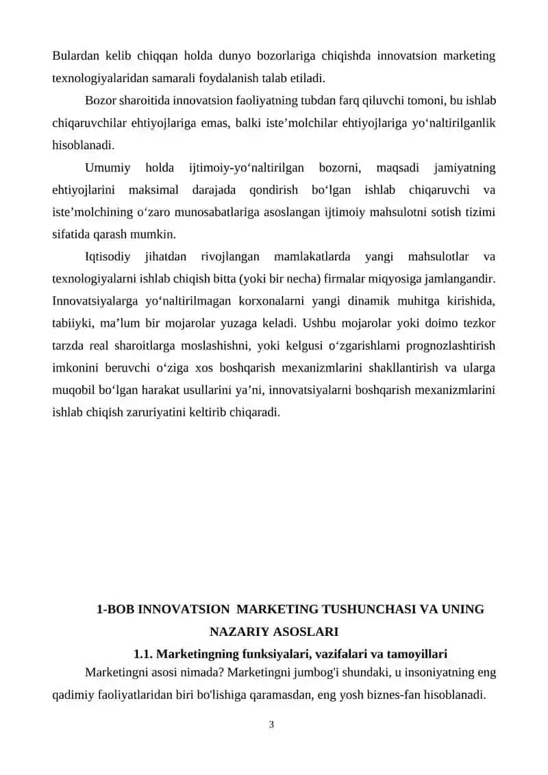 INNOVATSION MARKETING TUSHUNCHASI VA UNING NAZARIY ASOSLARI 3