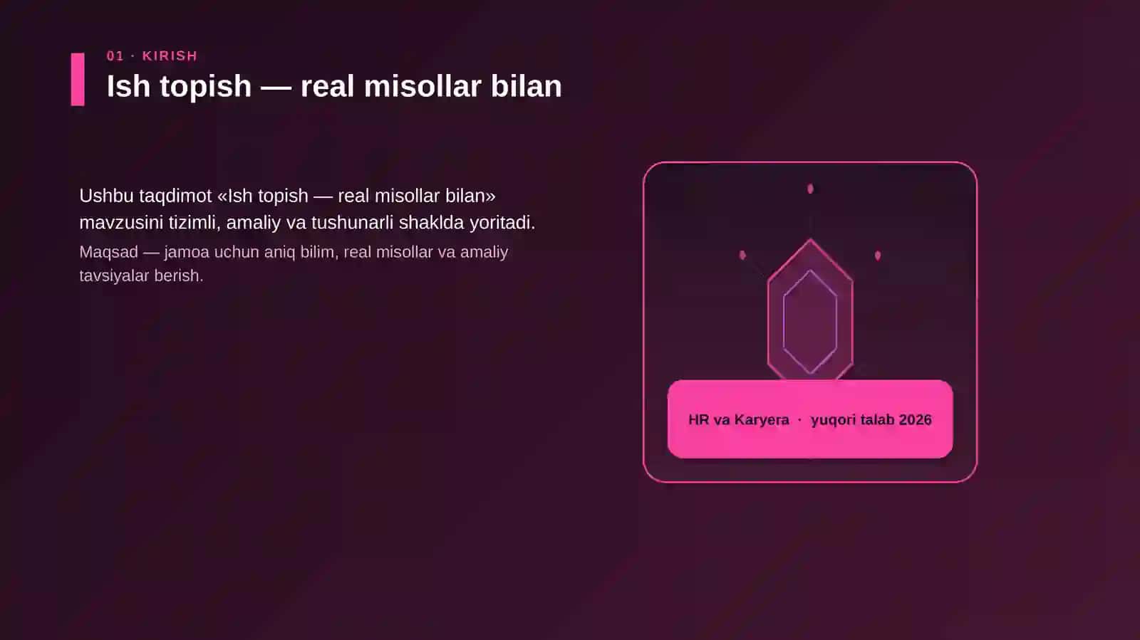 Ish topish - real misollar bilan 3