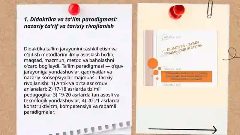 Didaktika va ta'lim paradigmasi 3