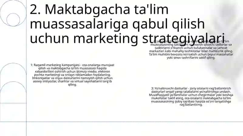 Maktabgacha Talim Tashkilotlarida Marketing Xizmati Faoliyatini Tashkil Etish 3
