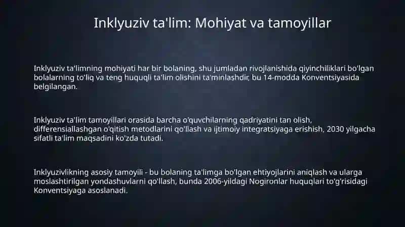 Rivojlanish muammolari bo`lgan bolalar uchun inkluziv ta`limni teng amaliyotiga joriy etish 3